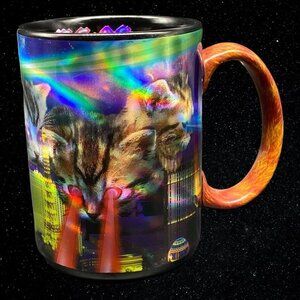 Caesars Entertainment Las Vegas Laser Cat Eyes Mug 4.5”T‎ 5”W